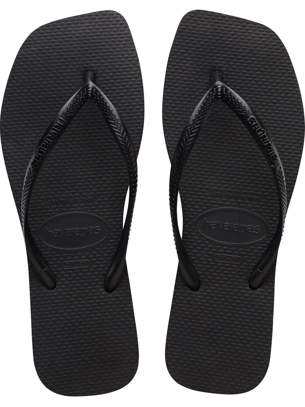 Havaianas Women's Black Slim Square Flip Flop Sandals